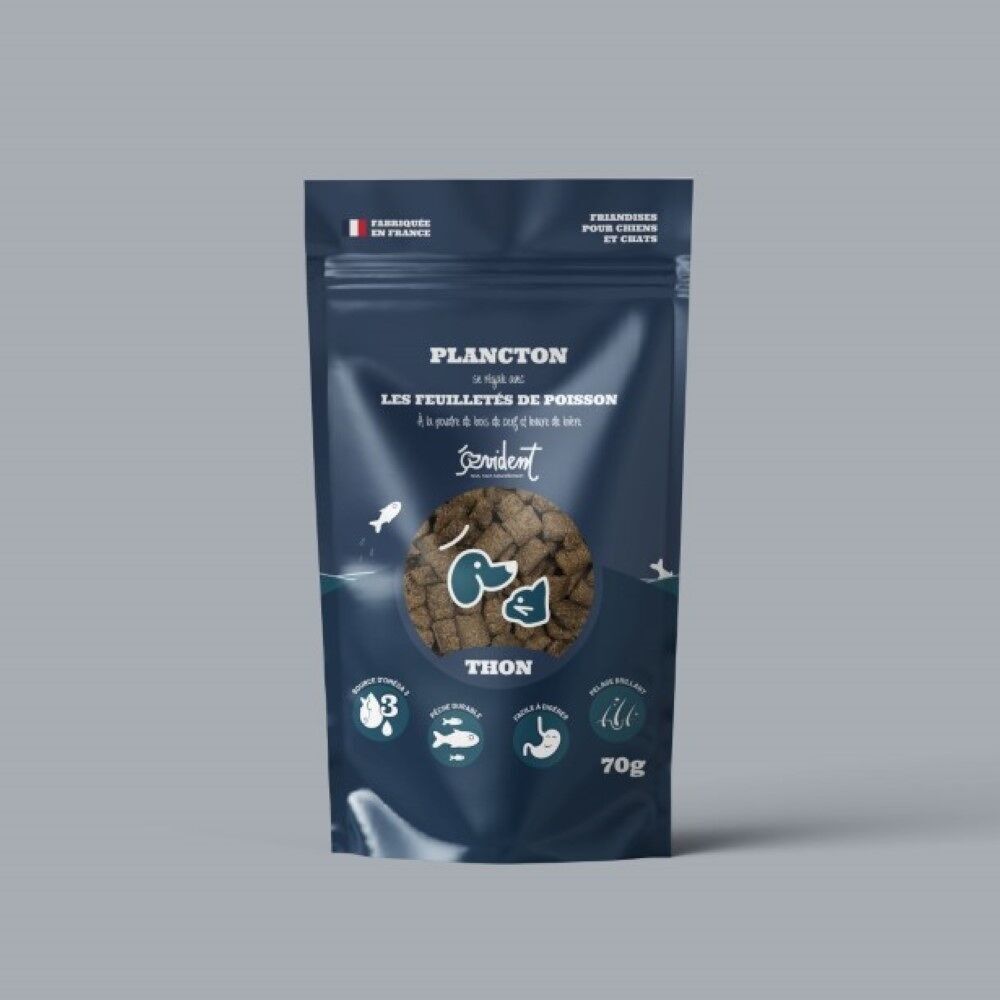 Friandise pour chiens plancton marque EVIDENT (vue face avant) disponible chez toutoucrush.fr